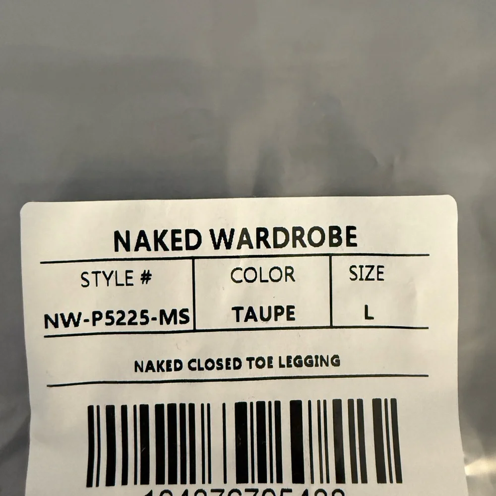 NWT- Naked Wardrobe Taupe Closed Toe Leggings - Picture 6 of 7
